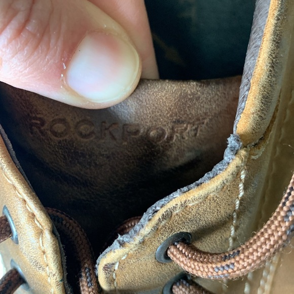 Rockport men’s Oxford lace up loafers waterproof brown leather size 9 - Picture 6 of 9